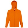 Lightweight hooded sweatshirt jacket Orange