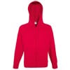 Lightweight hooded sweatshirt jacket Red