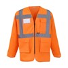 Hi-vis executive long sleeve waistcoat (HVJ800) YK014ORAN2XL Orange