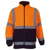 Hi-vis heavyweight fleece jacket (HVK08) Orange/ Navy