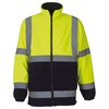 Hi-vis heavyweight fleece jacket (HVK08) Yellow/ Navy