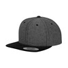 Chambray-suede snapback (6089CH) Black/ Black