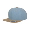 Chambray-suede snapback (6089CH) Blue/ Beige