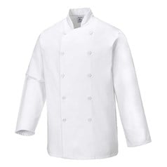Portwest Sussex Satin Weave Long Sleeve Chefs Jacket