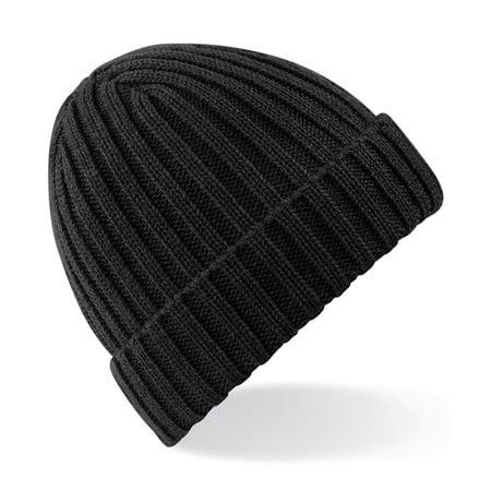 Beechfield Adults Chunky Knit Ribbed Beanie Hat