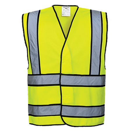 Portwest Black Contrast High Visibility Safety Vest