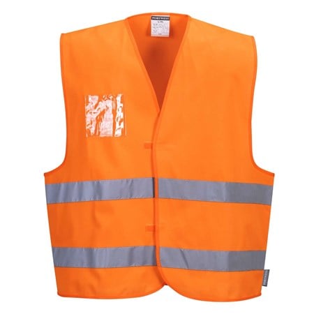 Portwest High Visibility Two Band ID Holder Safety Vest