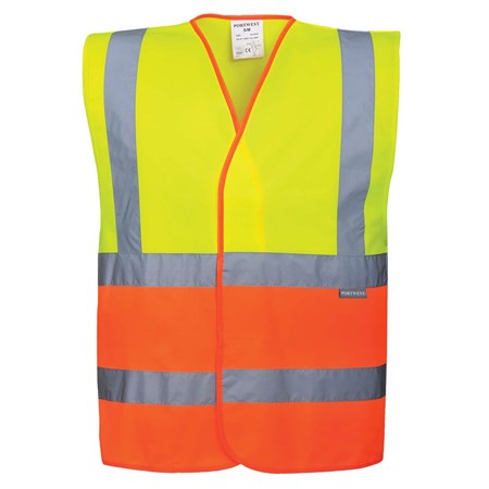 Portwest Yellow/Orange Two Tone High Visibility Safety Vest