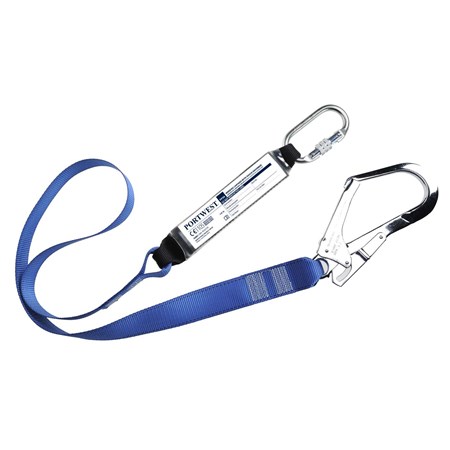 Portwest Fall Protection Webbing Lanyard with Shok Absorber