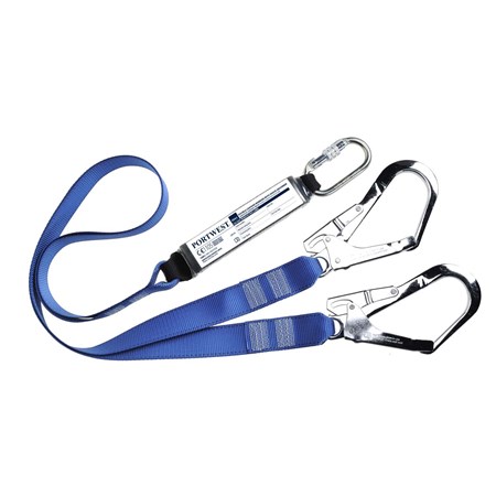 Portwest Fall Protection Double Lanyard Webbing with Shock Absorber