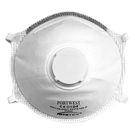 Portwest PPE Range FFP3 Light Cup Disposable Respirator