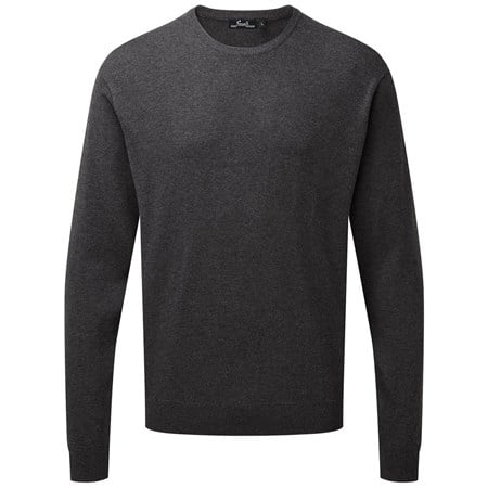 Premier Crew neck cotton-rich knitted sweater