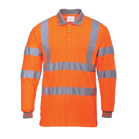 Portwest High Visibility Long Sleeved Polo Shirt