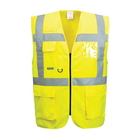 Portwest Vest Port Fleece Lined High Visibility Thermal Waistcoat