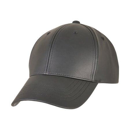 Flexfit by Yupoong Synthetic Leather Alpha Shape Plain Dad Cap