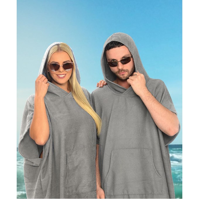Home & Living Unisex Cotton changing robe -Grey