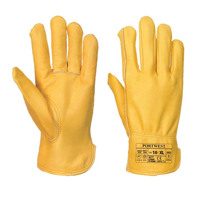 Portwest Premium Lined Leather Drivers Gloves A271