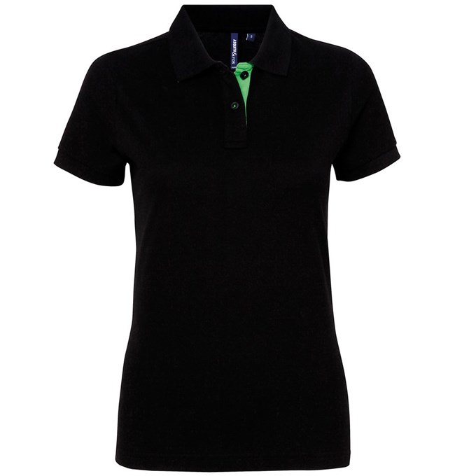 Asquith and Fox Women's Contrast Placket Polo Shirt AQ022