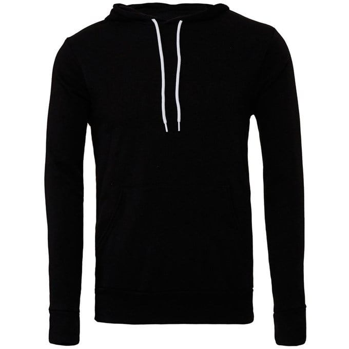 Unisex polycotton fleece pullover hoodie Black