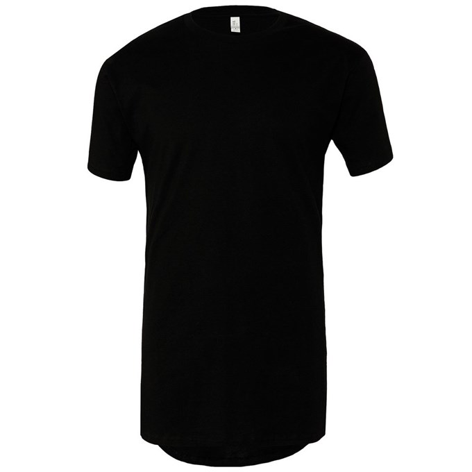Unisex long body urban t-shirt BE122BLAC2XL Black