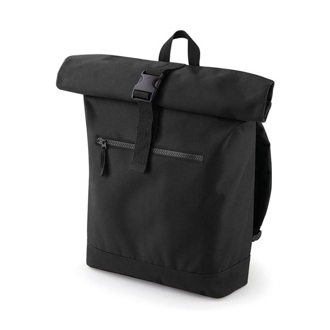 Roll-top backpack Black