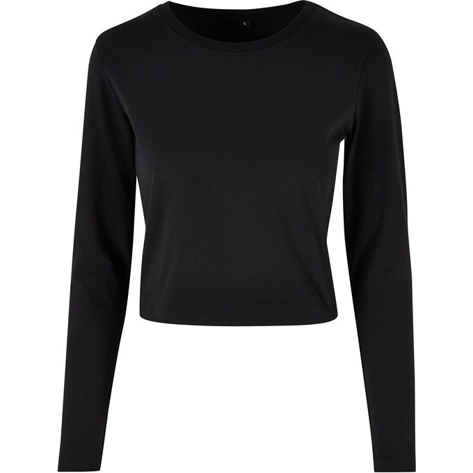 Build Your Brand Women's cropped long sleeve T BY261
