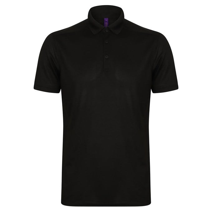 Stretch polo shirt with wicking finish (slim fit) HB460BLAC2XL Black*