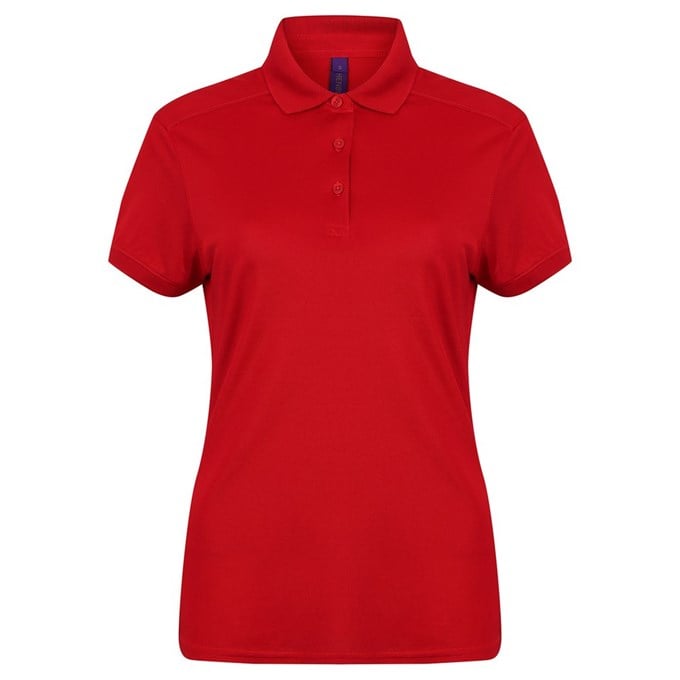 Women's stretch polo shirt with wicking finish (slim fit) HB461REDD2XL Red