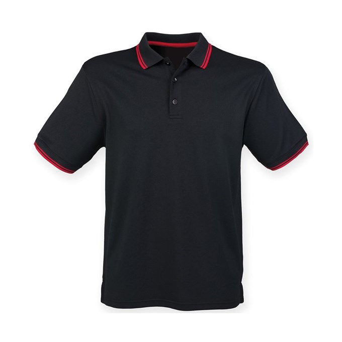 Double tipped Coolplus® polo shirt Black/Red
