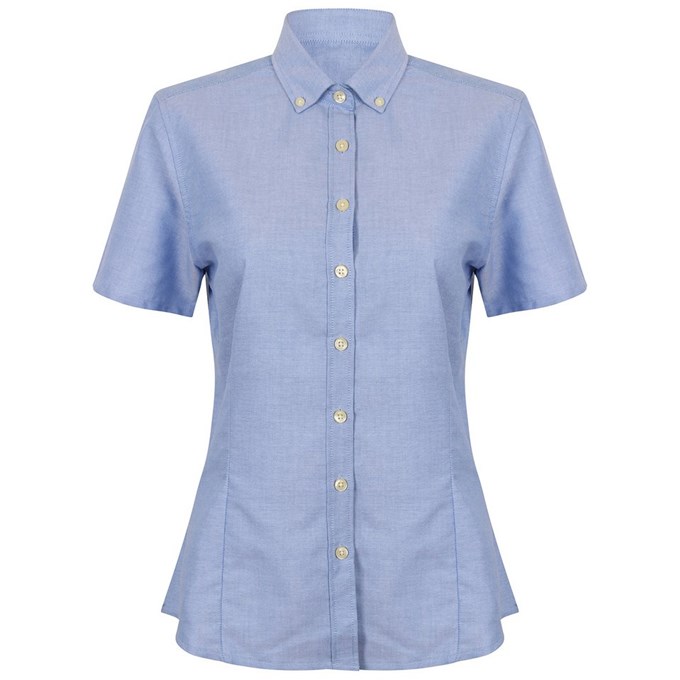 Henbury Women's Modern Short Sleeve Oxford Shirt HB518