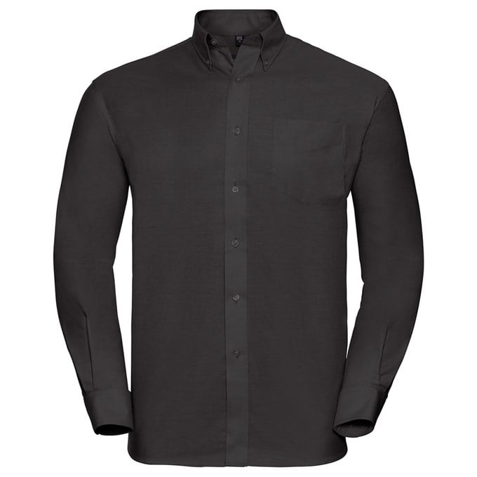 Long sleeve Easycare Oxford shirt Black