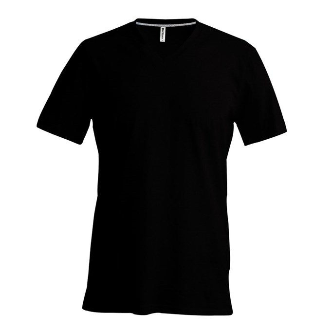 Short sleeve v-neck t-shirt Black