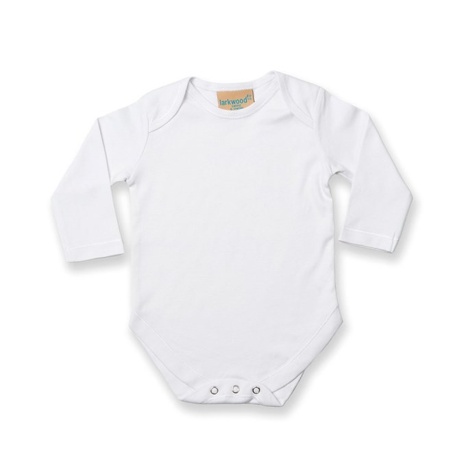 Long sleeve baby bodysuit White