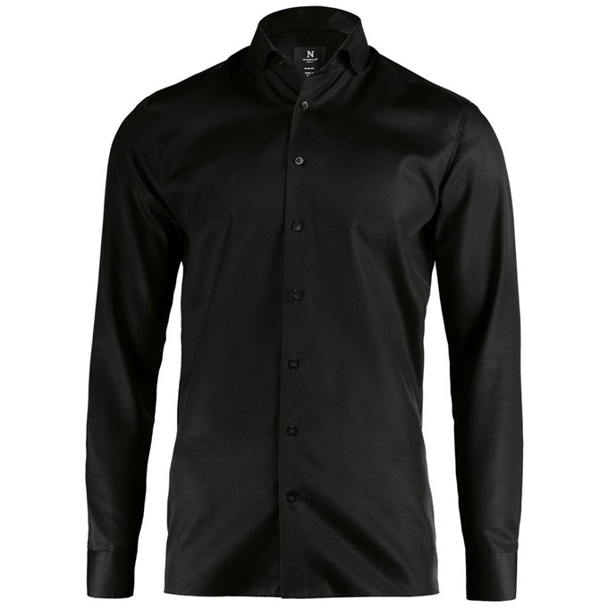 Portland slim fit shirt N102M Black