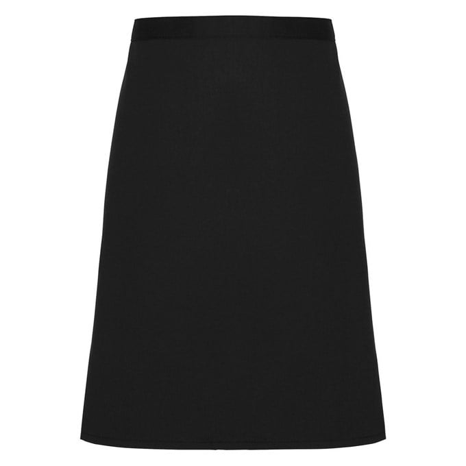 Fairtrade mid-length apron Black