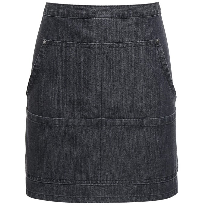 Jeans stitch denim waist apron PR125BKDE Black Denim