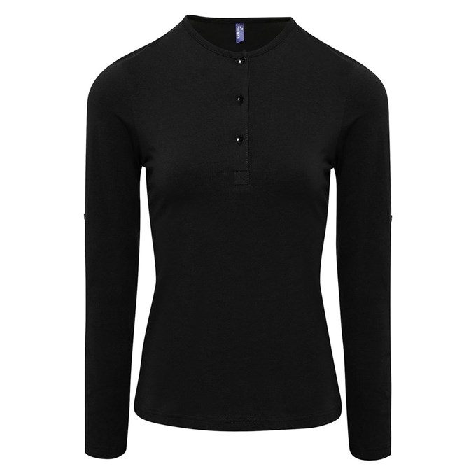 Premier Women's Long John Roll-Sleeve T-Shirt PR318