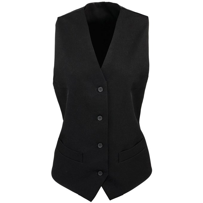 Women's lined polyester waistcoat Black