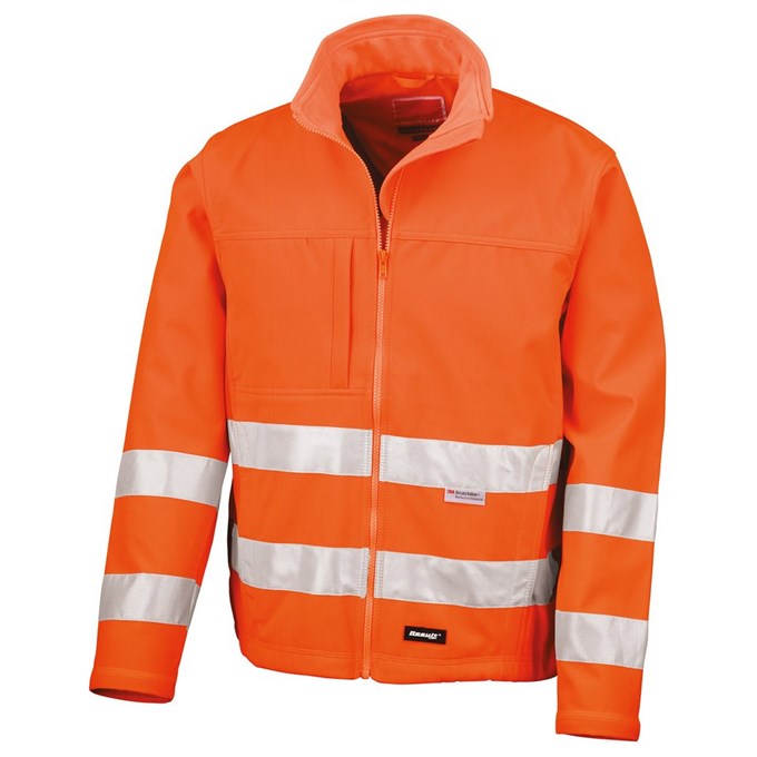 High-viz softshell jacket EN471 Class 2 Fluorescent Orange