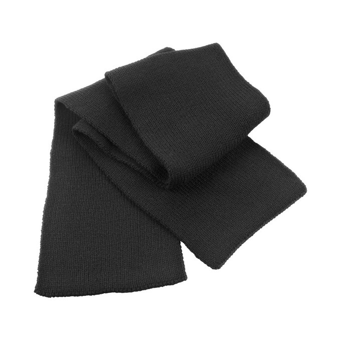Classic heavy knit scarf Black