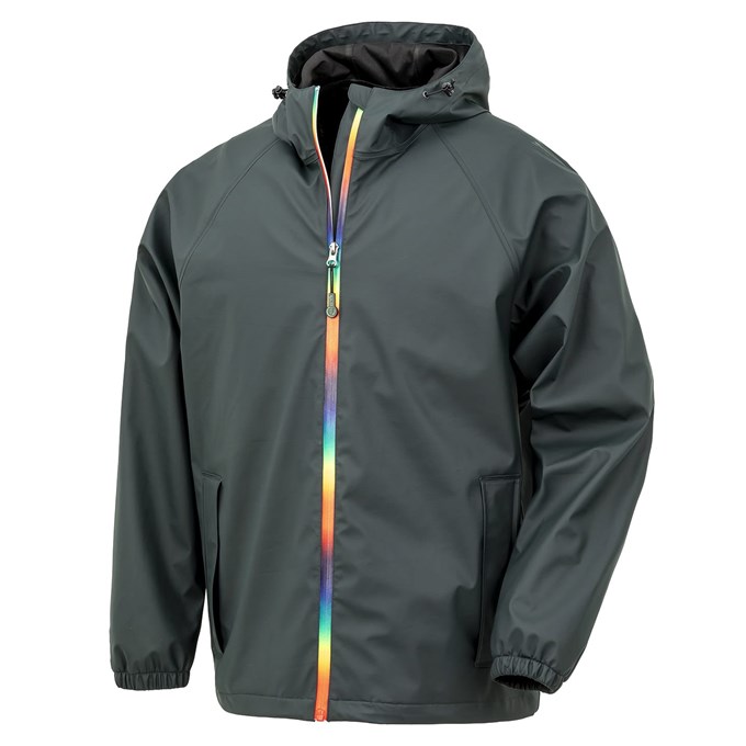 Result Genuine Recycled Men's Prism PU waterproof jacket with recycled backing R908X