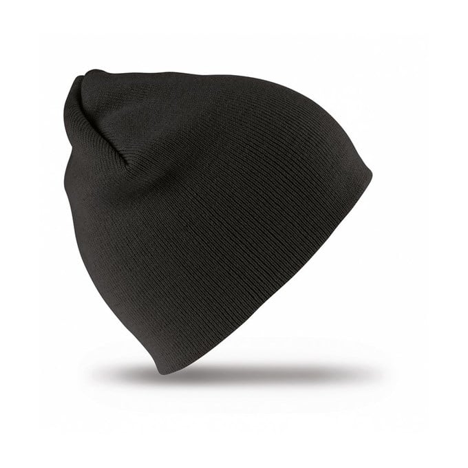 Pull-on soft-feel acrylic hat Black