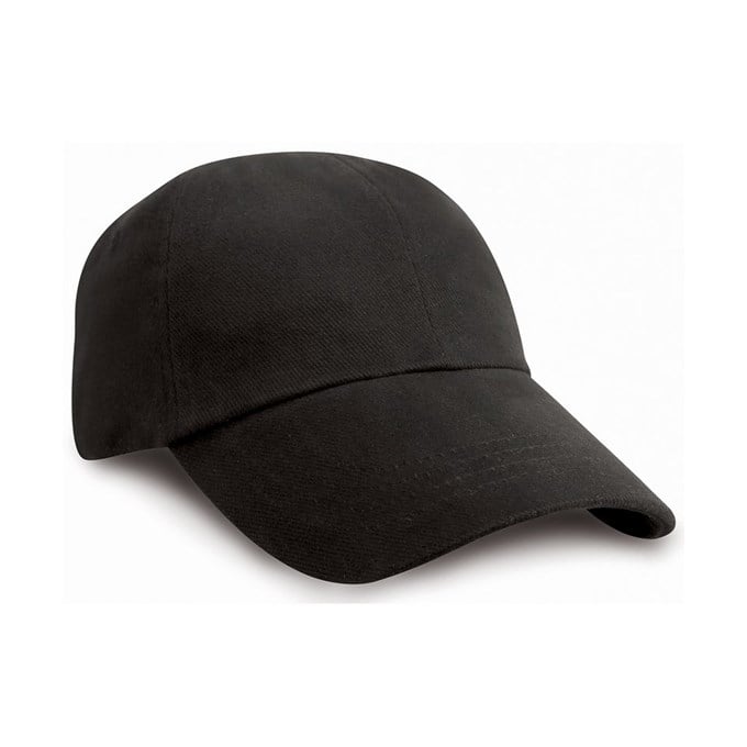 Low profile heavy brushed cotton cap Black