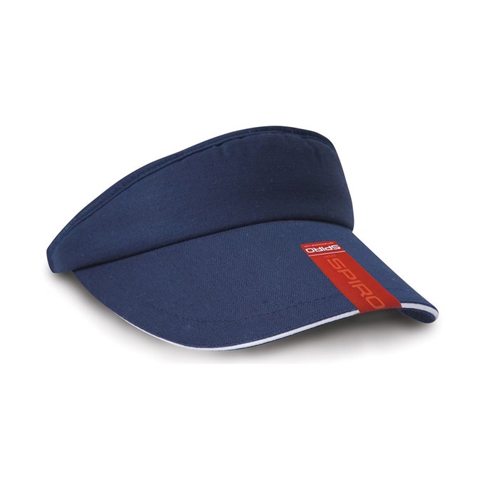 Herringbone sun visor with sandwich peak Navy / White