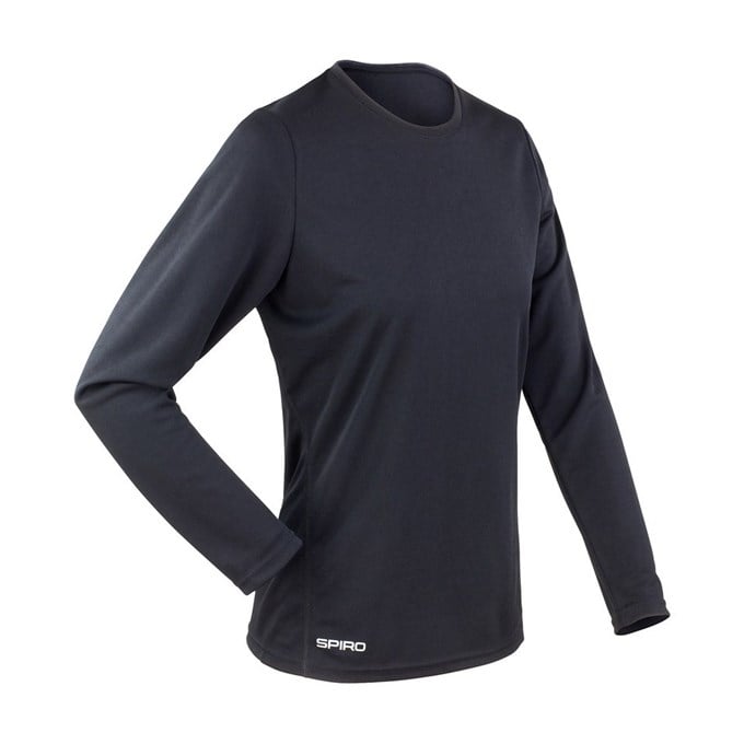 Women's Spiro quick-dry long sleeve t-shirt Black