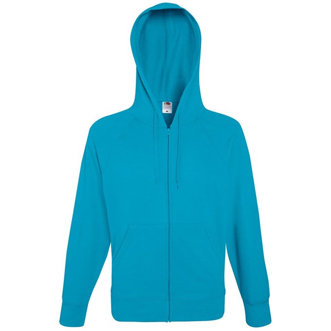 Lightweight hooded sweatshirt jacket Azure Blue
