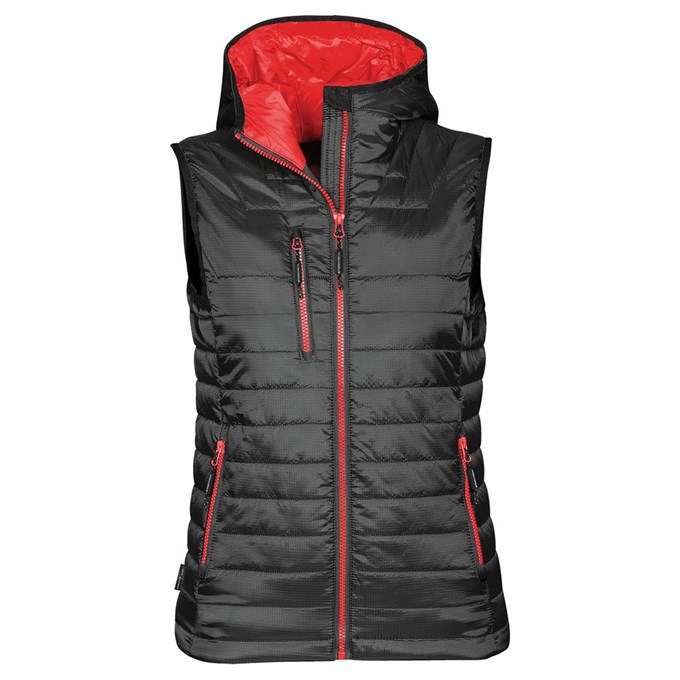 Women's gravity thermal vest Black/ True Red