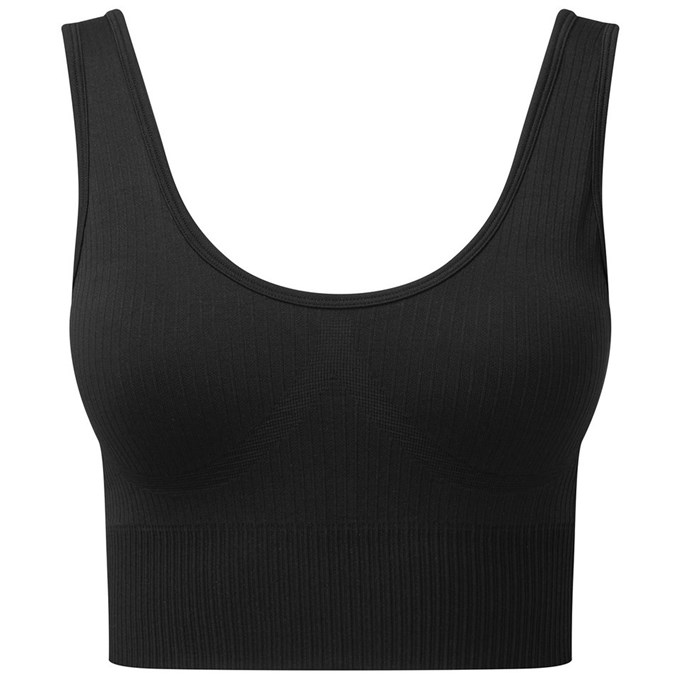 Women's TriDri® ribbed seamless 3D fit multi-sport bra TR213 Black