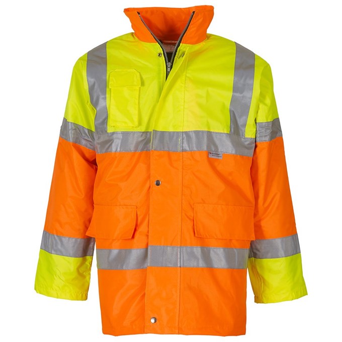 Hi-vis contrast jacket (HVP303) Yellow/ Orange