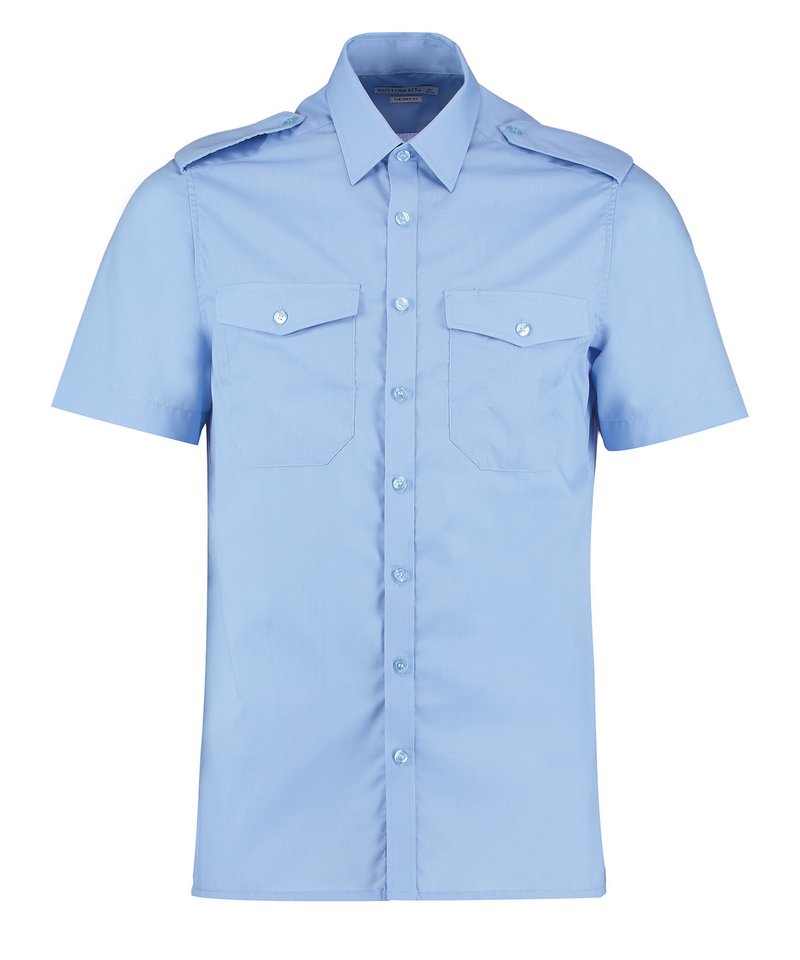 Kustom Kit Men's Easy Iron Short Sleeve Pilot Shirt KK133